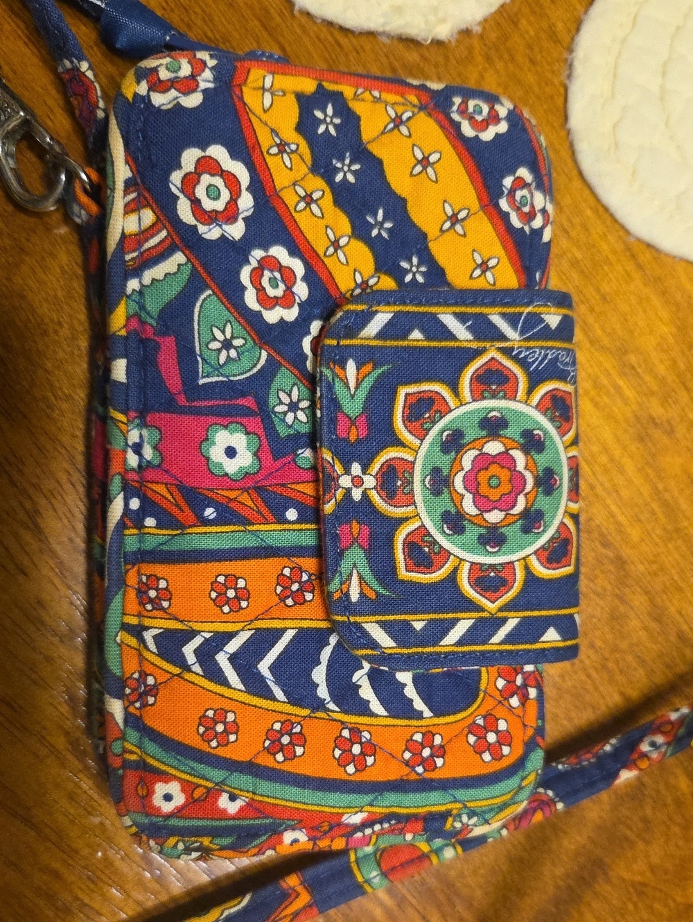 Vera Bradley Colorful Floral Pattern Wristlet Wallet